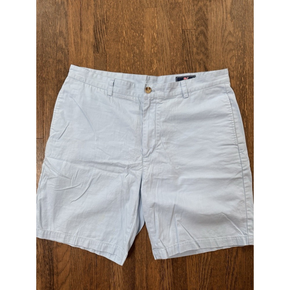 Vineyard Vines Men's Club Short Light Blue 100% Cotton Chino Shorts Size 38